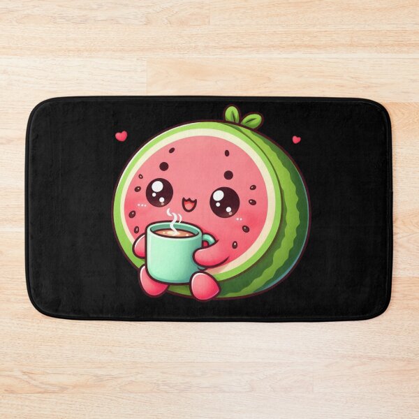 Item preview, Kawaii Watermelon with Hot Coffee designed and sold by Cuteartistbe.
