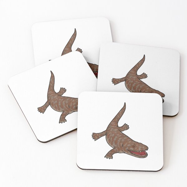 Item preview, Ichthyostega Illustration, Prehistoric Transitional Fossil Amphibian Art designed and sold by Vendeloc.