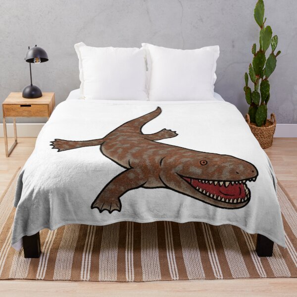 Item preview, Ichthyostega Illustration, Prehistoric Transitional Fossil Amphibian Art designed and sold by Vendeloc.