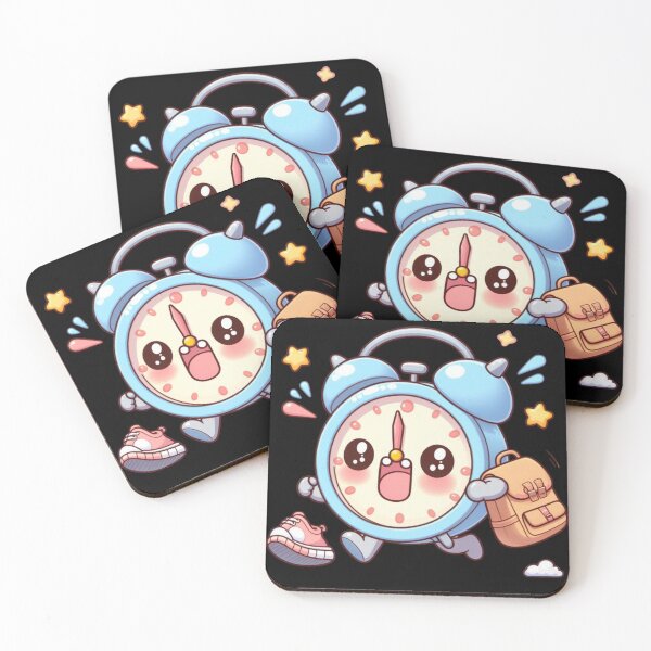 Item preview, Running Kawaii Clock – Time for School designed and sold by Cuteartistbe.
