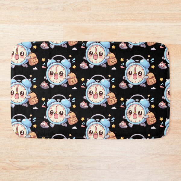 Item preview, Running Kawaii Clock – Time for School designed and sold by Cuteartistbe.