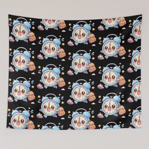 Item preview, Running Kawaii Clock – Time for School designed and sold by Cuteartistbe.
