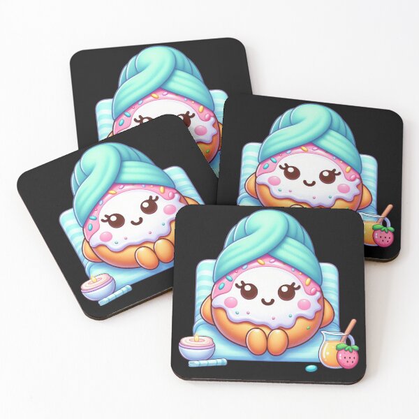 Item preview, Kawaii Donut Enjoying a Spa Day designed and sold by Cuteartistbe.