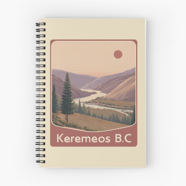 Item preview, Keremeos BC Vineyard Hills Sunset, Similkameen Valley Wine Country Illustration designed and sold by meganohm.