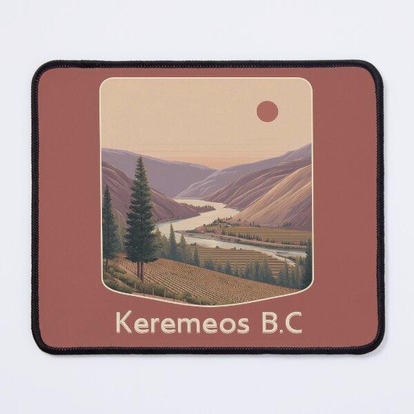 Item preview, Keremeos BC Vineyard Hills Sunset, Similkameen Valley Wine Country Illustration designed and sold by meganohm.