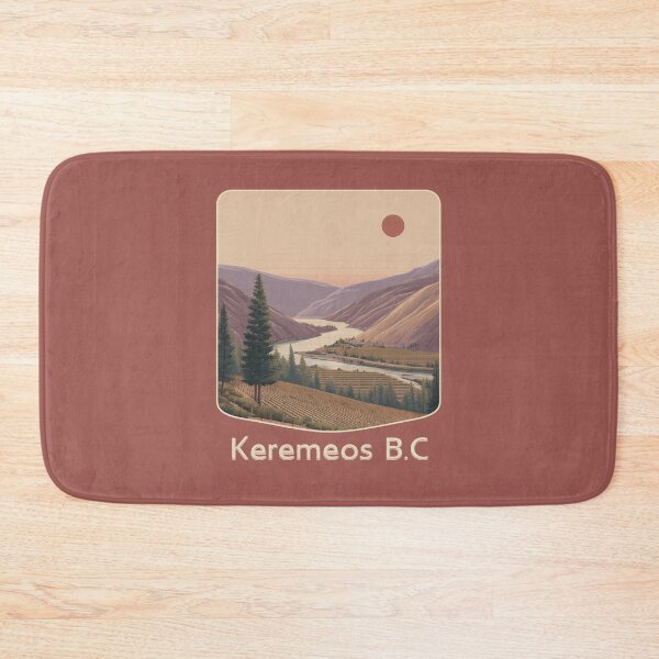 Item preview, Keremeos BC Vineyard Hills Sunset, Similkameen Valley Wine Country Illustration designed and sold by meganohm.