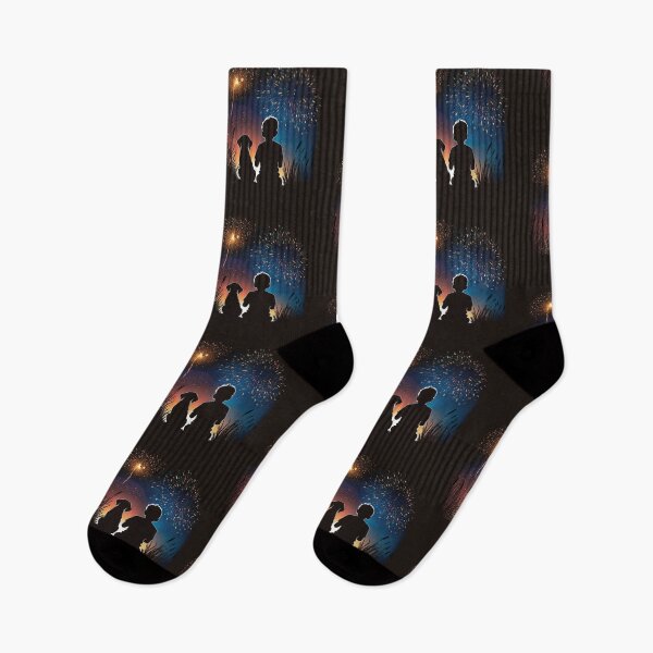 Item preview, SILHOUETTE ART - A Boy and His Dog - Fireworks - Buddies For Life designed and sold by CleverCulture.