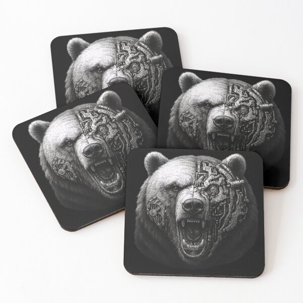 Item preview, Fierce Mechanical Bear designed and sold by Trexart-Shop.