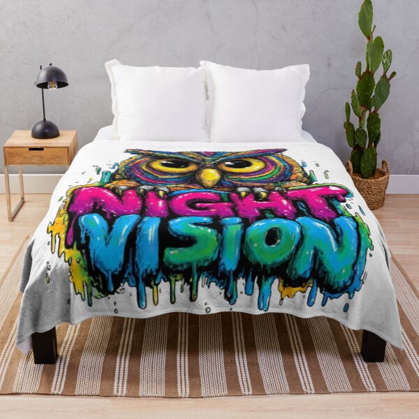 Item preview, Night Vision Owl – Psychedelic Graffiti Style designed and sold by AlexLineArt.