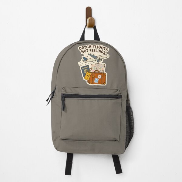 Item preview, Catch Flights Not Feelings – Retro Travel Sticker Design designed and sold by Cosmic-Meadows.