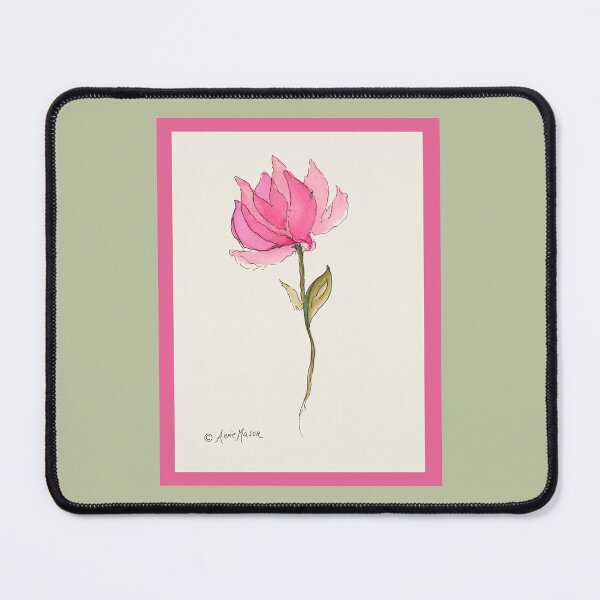 Item preview, Scarlet Bloom - watercolor and pen designed and sold by Annie Mason Art.