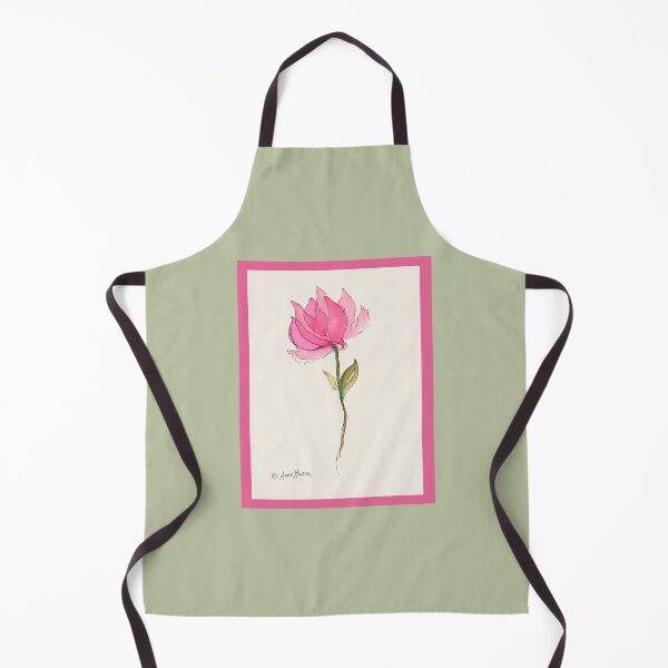 Item preview, Scarlet Bloom - watercolor and pen designed and sold by Annie Mason Art.
