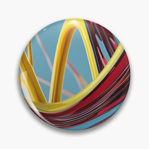 Item preview, Red and Yellow Chrome Abstract designed and sold by Harmonic_Layers.