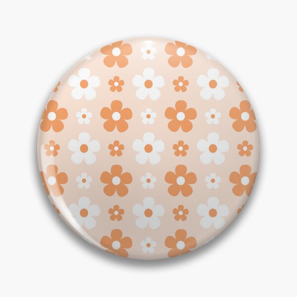 Item preview, Orange-sicle Vintage Flowers, Little Ditzy Floral Design in Orange and White designed and sold by Angela Dow.