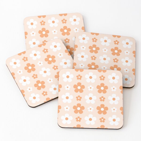 Item preview, Orange-sicle Vintage Flowers, Little Ditzy Floral Design in Orange and White designed and sold by Angela Dow.
