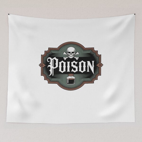 Item preview, poison label designed and sold by Mateusz Majcherek.