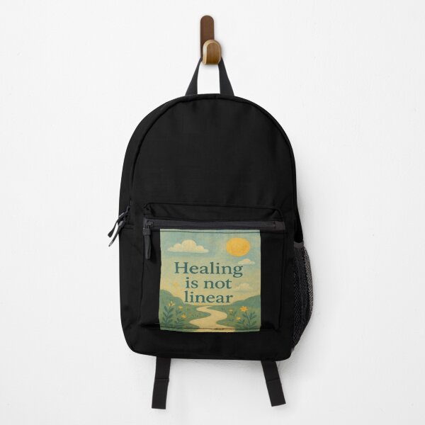 Item preview, Healing Is Not Linear – Artistic Hand-Painted Inspirational Quote Design designed and sold by ArthUpscale.