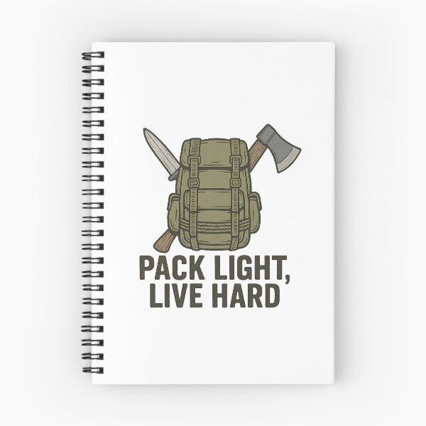Item preview, Pack Light, Live Hard – Survival Backpack & Axe Design designed and sold by ArcadiaSilence.
