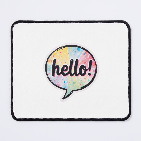 Item preview, Watercolor Hello Speech Bubble designed and sold by psychcyberpunk.