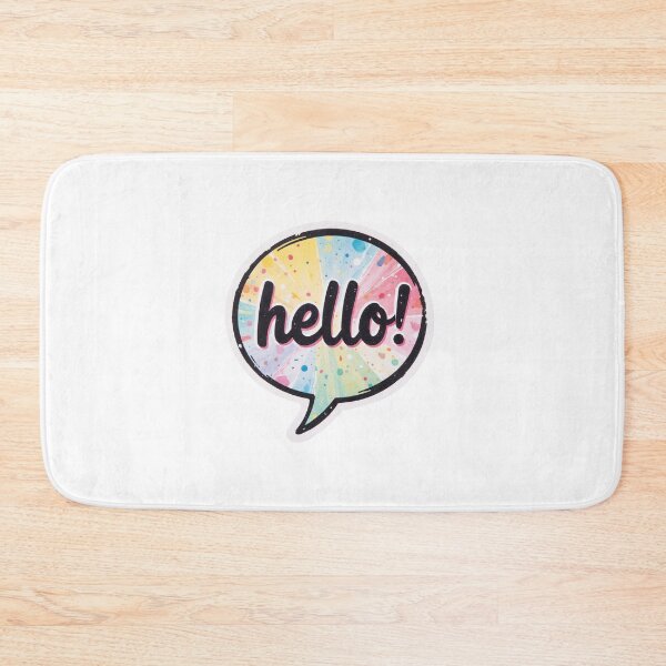Item preview, Watercolor Hello Speech Bubble designed and sold by psychcyberpunk.
