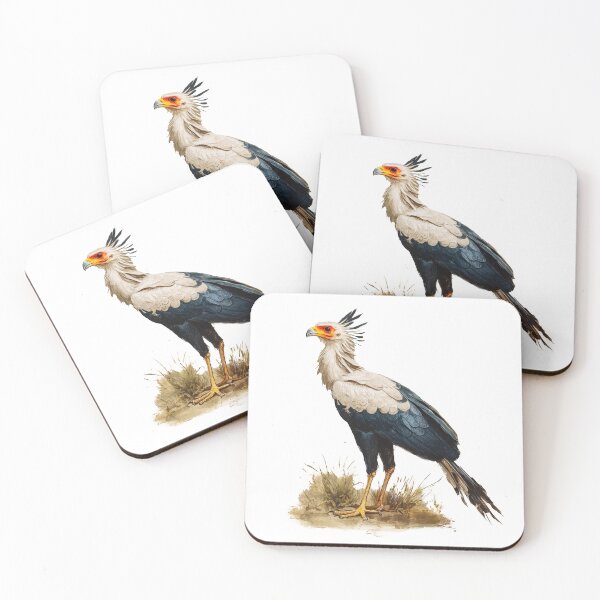 Item preview, Secretary Bird – Vintage Watercolor Ornithology Illustration designed and sold by Alder and Cedarwood.