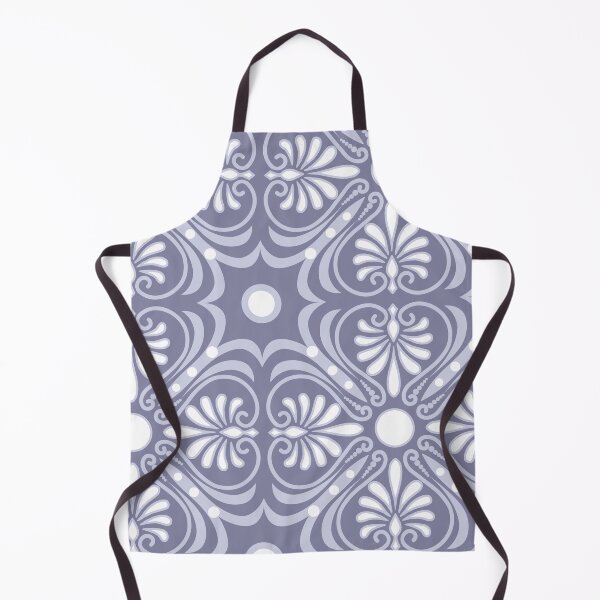 Item preview, Greek Patch-Monochrome Ash Dusky Blue And Dull Greyish Blue designed and sold by Fabricatemyart.