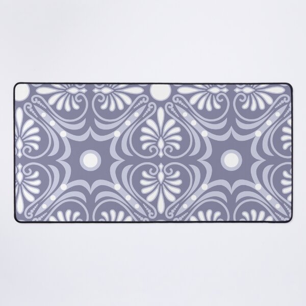 Item preview, Greek Patch-Monochrome Ash Dusky Blue And Dull Greyish Blue designed and sold by Fabricatemyart.