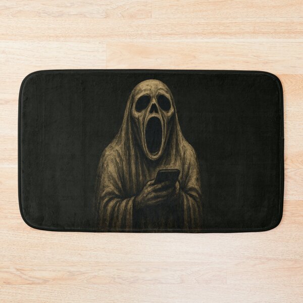 Item preview, Screaming Ghost with Phone – Creepy Distorted Spirit in Grunge Style designed and sold by Meandmyshop.