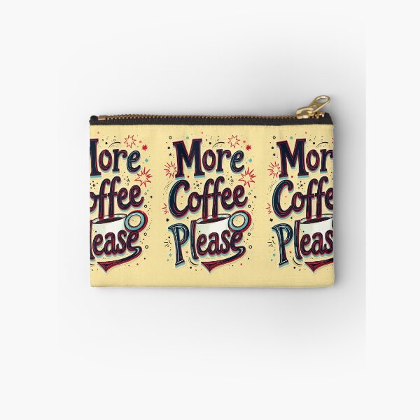 Item preview, More Coffee Please Funny Coffee Quote, Retro Typography Design for Coffee Lovers designed and sold by Artegil89.