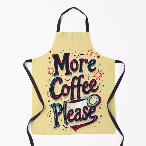 Item preview, More Coffee Please Funny Coffee Quote, Retro Typography Design for Coffee Lovers designed and sold by Artegil89.