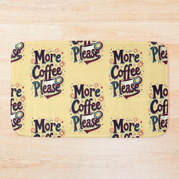 Item preview, More Coffee Please Funny Coffee Quote, Retro Typography Design for Coffee Lovers designed and sold by Artegil89.