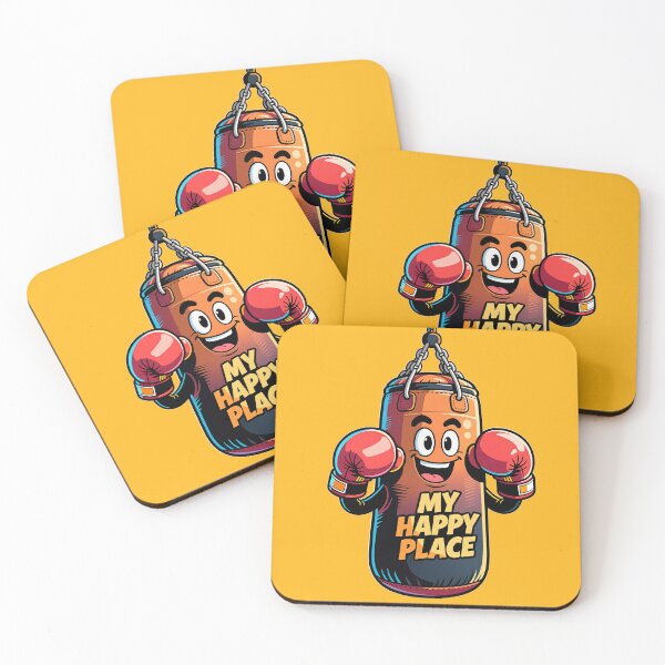 Item preview, My Happy Place Boxing Bag Cartoon – Funny Gym Workout Design designed and sold by JaelTees.