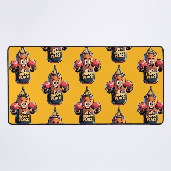 Item preview, My Happy Place Boxing Bag Cartoon – Funny Gym Workout Design designed and sold by JaelTees.