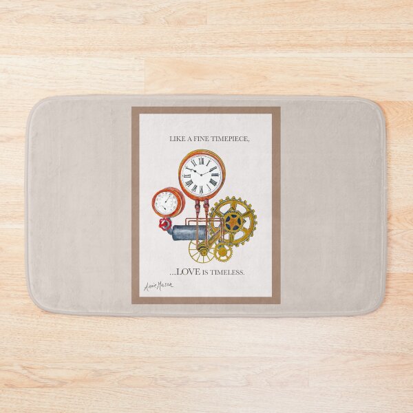 Item preview, Vintage Clock - watercolor and pen illustration designed and sold by Annie Mason Art.