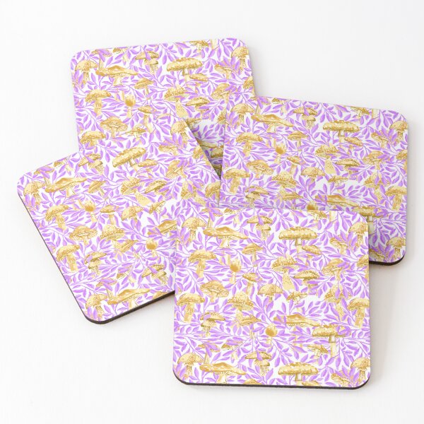Item preview, Mushy Mush-Ochre Yellow & Lavender  designed and sold by Fabricatemyart.