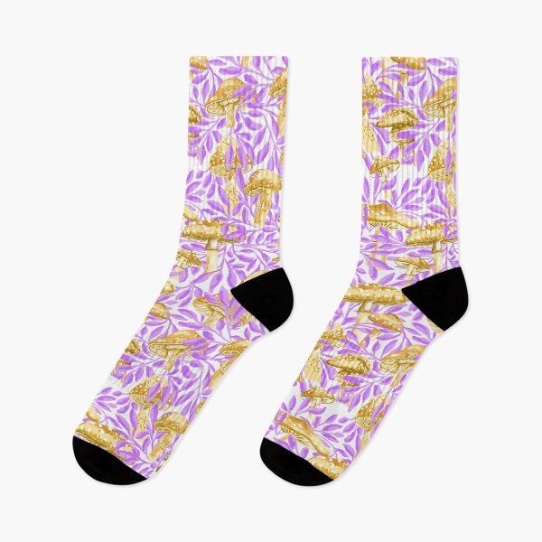 Item preview, Mushy Mush-Ochre Yellow & Lavender  designed and sold by Fabricatemyart.