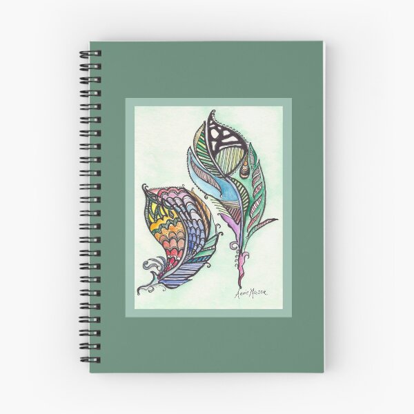 Item preview, Two Feathers - watercolor and ink drawing designed and sold by Annie Mason Art.