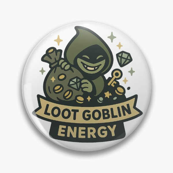 Item preview, Loot Goblin Energy T-Shirt – Cheeky Fantasy Gamer Badge, Coins & Gems designed and sold by Justonemorelvl.