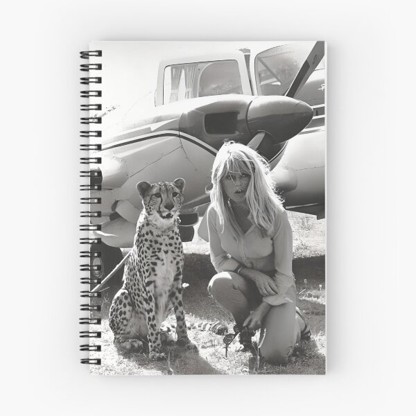 Item preview, Brigette Bardot with Cheetah and Plane designed and sold by ninetiestore.