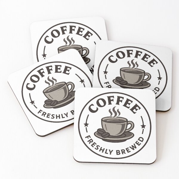 Item preview, Freshly Brewed Coffee – Vintage Retro Logo Design designed and sold by DailyVibesCo.