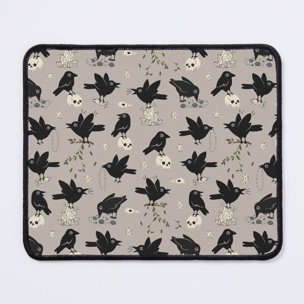 Item preview, jewel theives - cute crows | muted gray designed and sold by Becca Alessi.