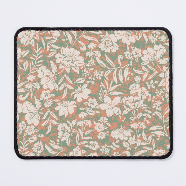 Item preview, Megha-Shell Coral & Basil Green Contrast designed and sold by Fabricatemyart.