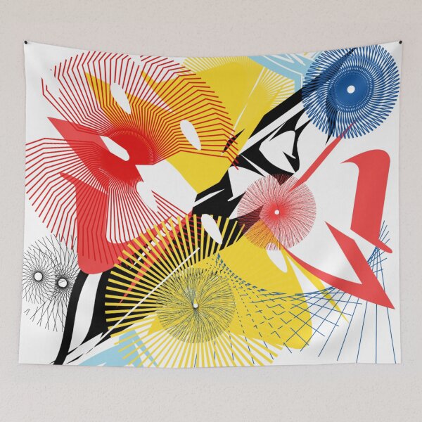 Item preview, Design 80 - Abstract geometry painting designed and sold by Manoella Free Art.