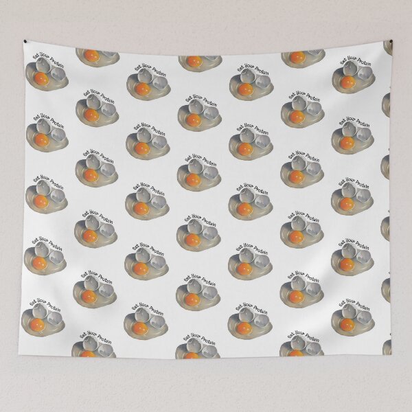 Item preview, Eat Your Protein, Cracked Egg, Yolk, Broken Shells designed and sold by JoyfulWhimsy.