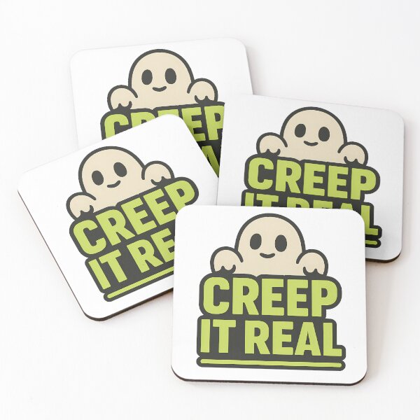 Item preview, Creep It Real Funny Ghost Cute Halloween Shirt Sticker designed and sold by ChuckleCo.