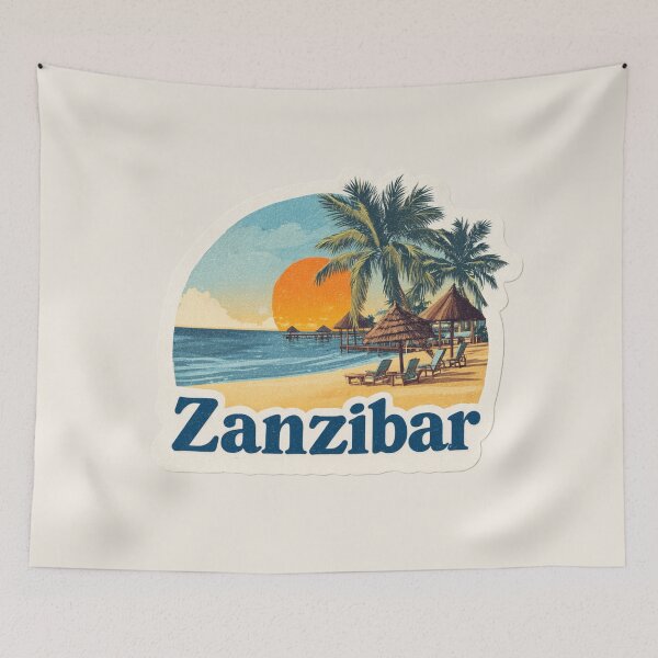 Item preview, Vintage Zanzibar Island Sunset Design designed and sold by Blurbean.