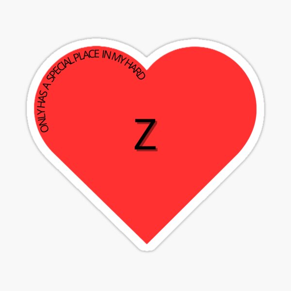 I Heart Z Stickers for Sale | Redbubble