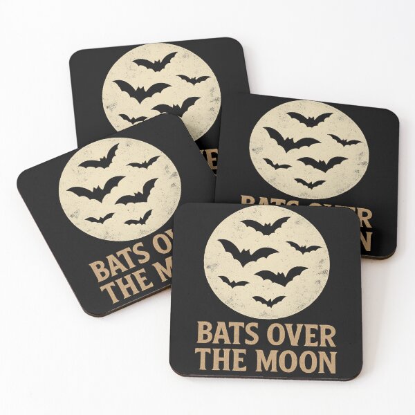 Item preview, Bats Over the Moon – Vintage Halloween Night Design designed and sold by ArcadiaSilence.