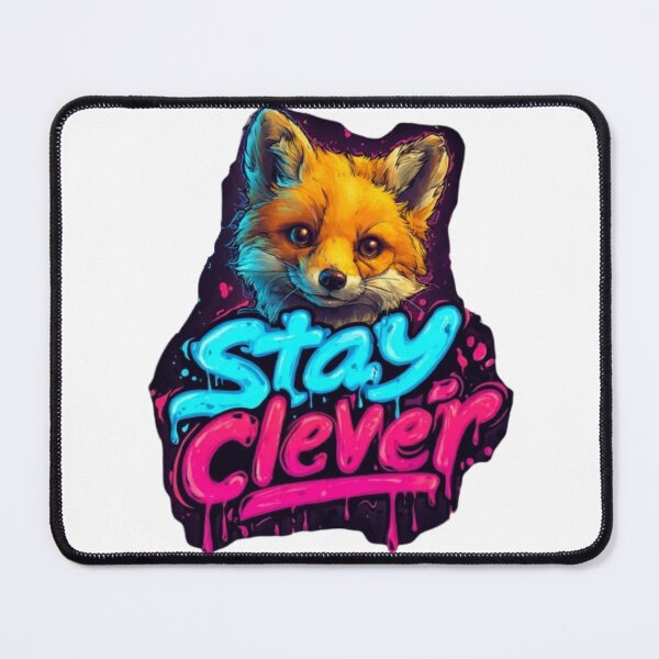 Item preview, Stay Clever Fox – Colorful Graffiti Drip Animal Art designed and sold by AlexLineArt.