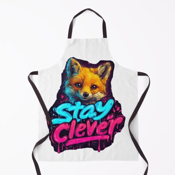 Item preview, Stay Clever Fox – Colorful Graffiti Drip Animal Art designed and sold by AlexLineArt.